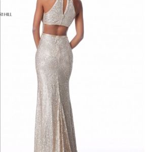 Sherri hill rose gold prom dress